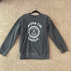 Oversized Alpha Chi Omega crew neck